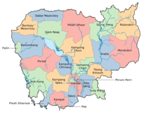 Provincial Boundaries in Cambodia © NIRVn