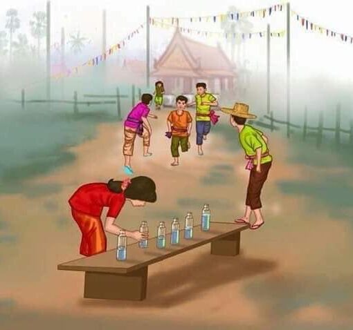 Khmer Traditional Games, Bottle Filling Game © UYFC